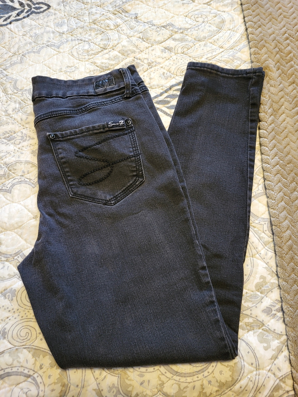 Seven Jeans Women's Dark Wash Skinny Jeans - Black